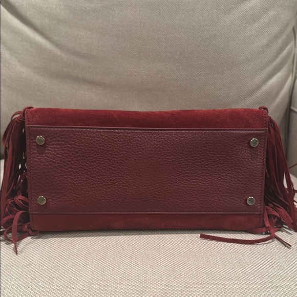 Kate Spade Red Suede Fringe Handbag - Picture 4 of 5